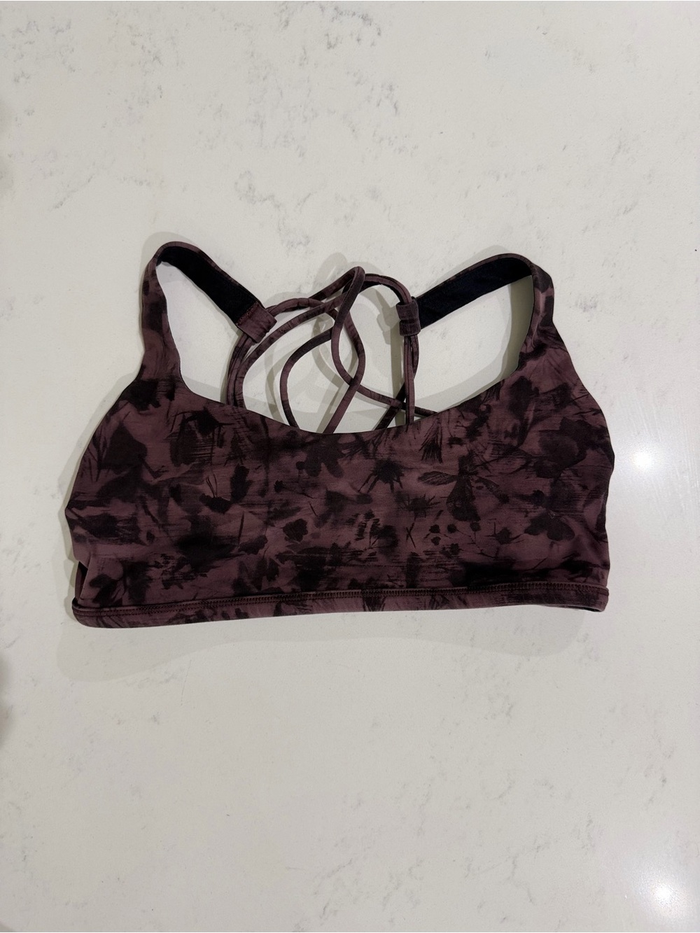 lululemon athletica Plum Tie-Dye Free to Be Bra